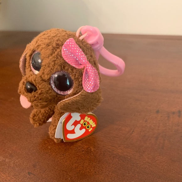 TY Beanie Boos 3" MADDIE Poodle Dog Key Chain Plush Collectable NEW w Tags - Picture 8 of 8